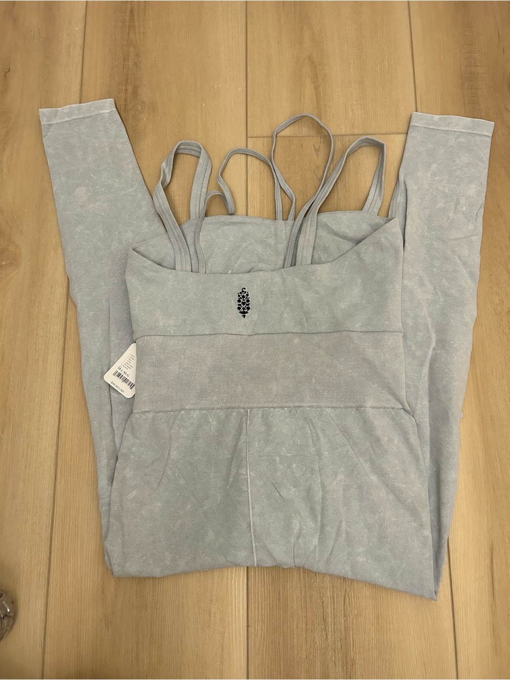 Free People Powder Blue Ruched-Bust Jumpsuit - Picture 2 of 2